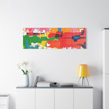 Abstract Color Splash Matte Canvas Print — Vibrant Modern Wall Art