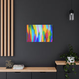 Abstract Rainbow Waves Matte Canvas Print — Vibrant Colorful Wall Art