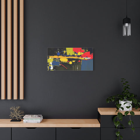 Abstract Color Splash Matte Canvas Print — Modern Stretched Wall Art