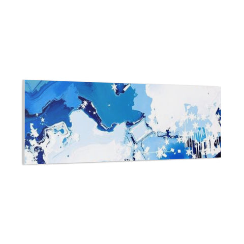 Abstract Blue Galaxy Canvas Print — Matte Stretched Wall Art