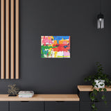 Abstract Color Splash Matte Canvas Print — Vibrant Modern Wall Art