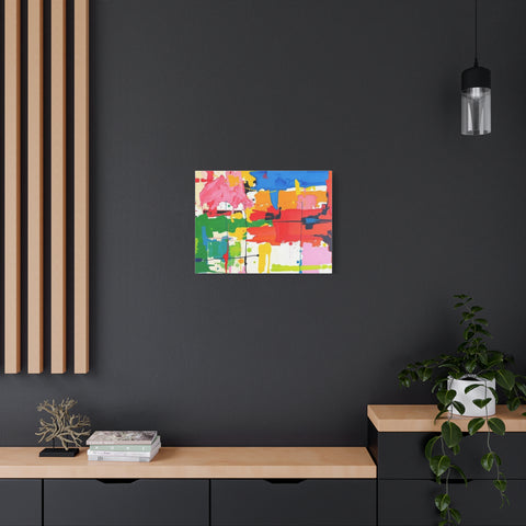 Abstract Color Splash Matte Canvas Print — Vibrant Modern Wall Art