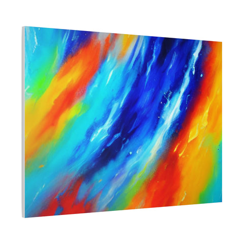 Abstract Rainbow Wave Matte Canvas Print — Vibrant Stretched Wall Art