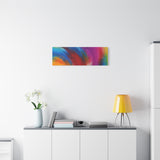 Abstract Rainbow Swirl Matte Canvas Print (Stretched)