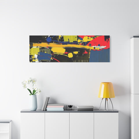 Abstract Color Splash Matte Canvas Print — Modern Stretched Wall Art