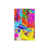 Abstract Neon Paint Brushstroke Beach Towel — Vibrant Color Splash Summer Towel