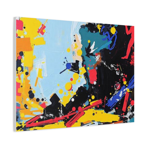 Abstract Color Splash Matte Canvas Print — Modern Stretched Wall Art