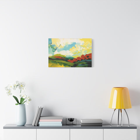 Abstract Colorful Landscape Canvas