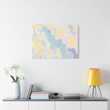 Pastel Abstract Brushstroke Canvas Wall Art