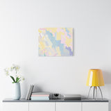 Pastel Abstract Brushstroke Canvas Wall Art