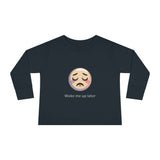 Toddler Long Sleeve Tee — 'Wake Me Up Later' Sleepy Emoji Kids Shirt