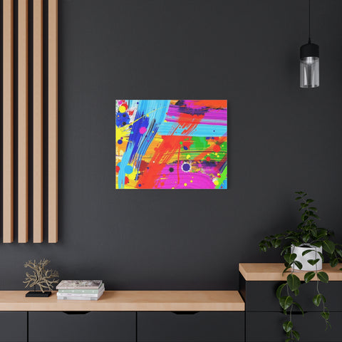 Abstract Color Splash Canvas Print — Vibrant Modern Wall Art