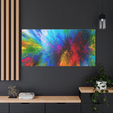 Abstract Color Explosion Matte Canvas Print