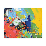 Abstract Color Splash Matte Canvas — Stretched Wall Art