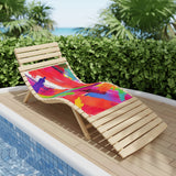 Vibrant Brushstroke Beach Towel — Colorful Abstract Paint Swatch Design