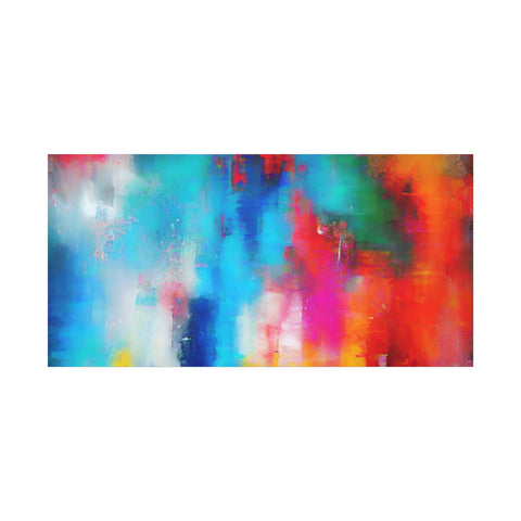 Vibrant Abstract Color Splash Matte Canvas Print