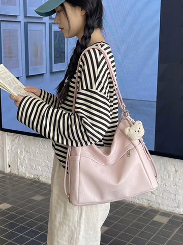 Adjustable Strap Leather Shoulder Bag