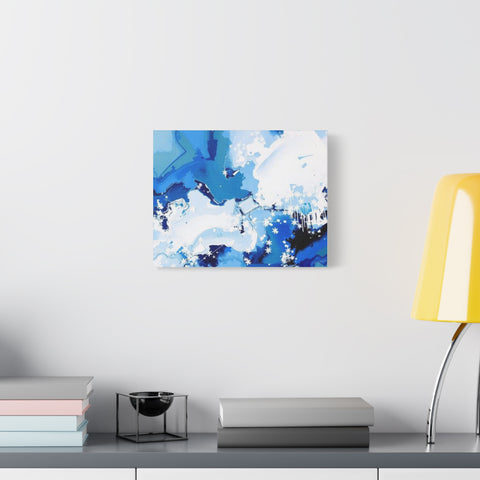 Abstract Blue Galaxy Canvas Print — Matte Stretched Wall Art