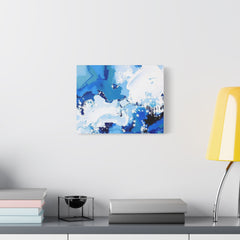 Abstract Blue Galaxy Canvas Print — Matte Stretched Wall Art