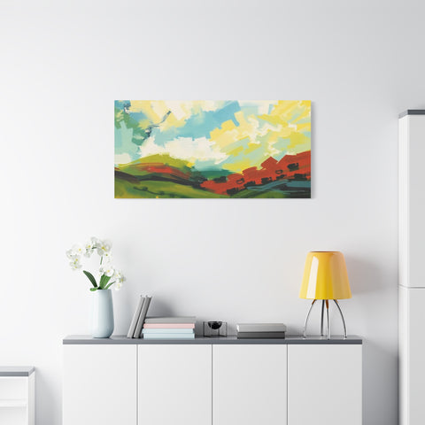 Abstract Colorful Landscape Canvas