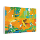 Abstract Orange & Green Canvas Art — Vibrant Modern Wall Decor