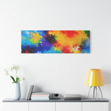 Abstract Color Splash Matte Canvas Print — Vibrant Stretched Wall Art