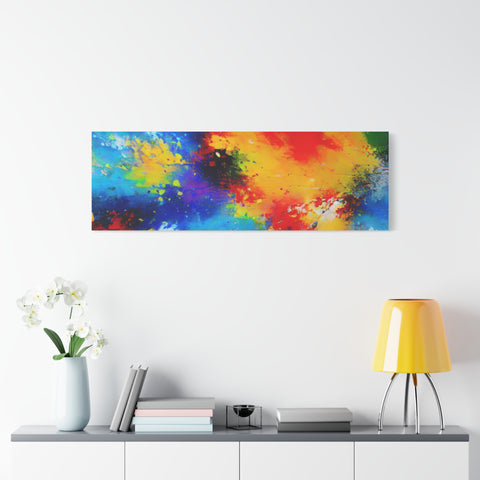 Abstract Color Splash Matte Canvas Print — Vibrant Stretched Wall Art