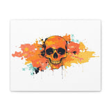 Skull Art Canvas Print – Vibrant Paint-Splash Skull Wall Decor