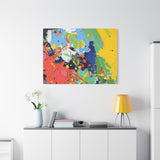 Abstract Color Splash Matte Canvas — Stretched Wall Art