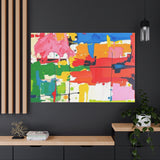 Abstract Color Splash Matte Canvas Print — Vibrant Modern Wall Art