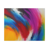 Abstract Rainbow Swirl Matte Canvas Print (Stretched)