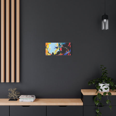 Abstract Color Splash Matte Canvas Print — Modern Stretched Wall Art