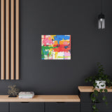 Abstract Color Splash Matte Canvas Print — Vibrant Modern Wall Art