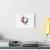 Abstract Color Splash Canvas Print — Modern Watercolor Circle Art on Matte Stretched Canvas