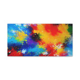 Abstract Color Splash Matte Canvas Print — Vibrant Stretched Wall Art