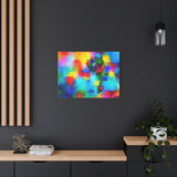 Abstract Rainbow Splash Matte Canvas Print