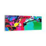 Abstract Neon Splash Matte Canvas Print — Vibrant Colorful Stretched Wall Art
