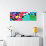 Abstract Neon Splash Matte Canvas Print — Vibrant Colorful Stretched Wall Art