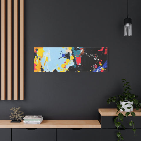 Abstract Color Splash Matte Canvas Print — Modern Stretched Wall Art