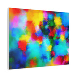 Abstract Rainbow Splash Matte Canvas Print
