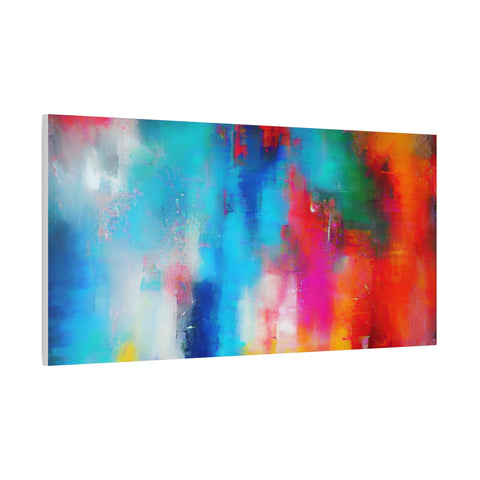 Vibrant Abstract Color Splash Matte Canvas Print