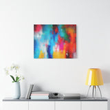 Vibrant Abstract Color Splash Matte Canvas Print