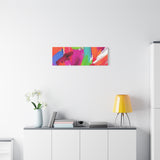 Abstract Rainbow Brushstrokes Matte Canvas Wall Art — Vibrant Stretched 1.25"