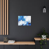 Abstract Blue Galaxy Canvas Print — Matte Stretched Wall Art
