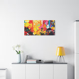 Abstract Color Splash Canvas Print - Vibrant Stretched Matte Wall Art
