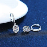 1 Carat Moissanite 925 Sterling Silver Drop Earrings