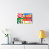 Abstract Color Splash Matte Canvas Print — Vibrant Modern Wall Art