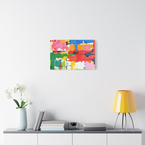 Abstract Color Splash Matte Canvas Print — Vibrant Modern Wall Art