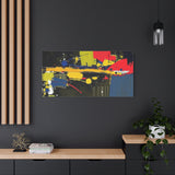 Abstract Color Splash Matte Canvas Print — Modern Stretched Wall Art