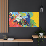 Abstract Color Splash Matte Canvas — Stretched Wall Art